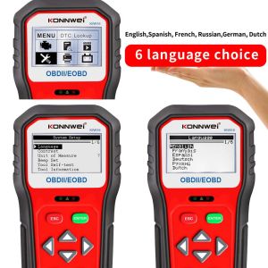 Car OBD2 EOBD CAN Diagnostic tool KW818 12V Battery Tester life time free