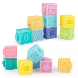  Silicone Baby Toys Building Block For 0-12 Months Age Range Customized Color Manufactures