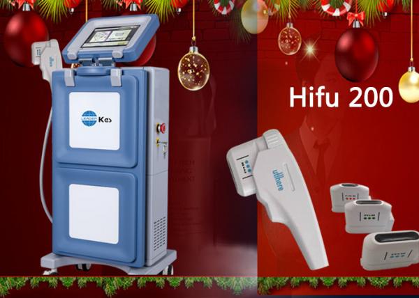 Quality Painless Vertical to Skin Lift HIFU Machine , High Intensity Focused Ultrasound Machine for sale