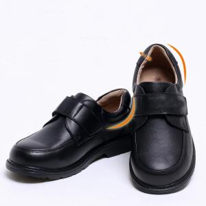 China Slip On Boys School Shoes Black Casual Children's Leather Shoes on sale