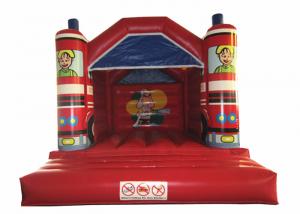  Inflatable fire truck shape jumping Classic inflatable fire engine square shape inflatable fire engine bouncer Manufactures