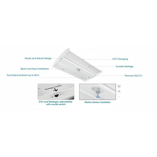 Smart Control High Power LED Linear High Bay Light 320w Sensor Dimmer LED Warehouse Light