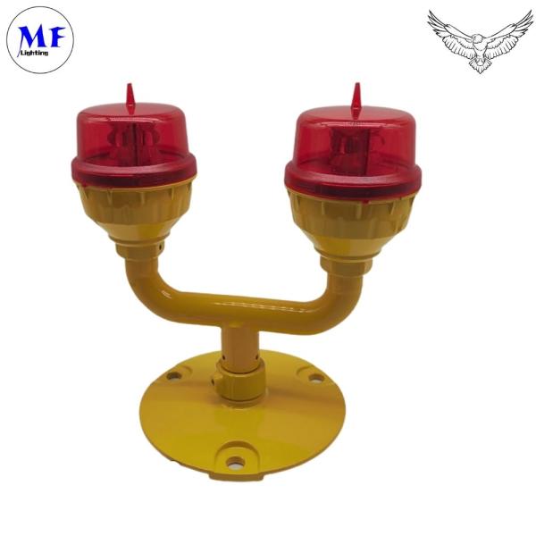 RED lights ISO9001 IP66 LED Low-intensity Double Aviation Obstruction Light for High building Tower crane
