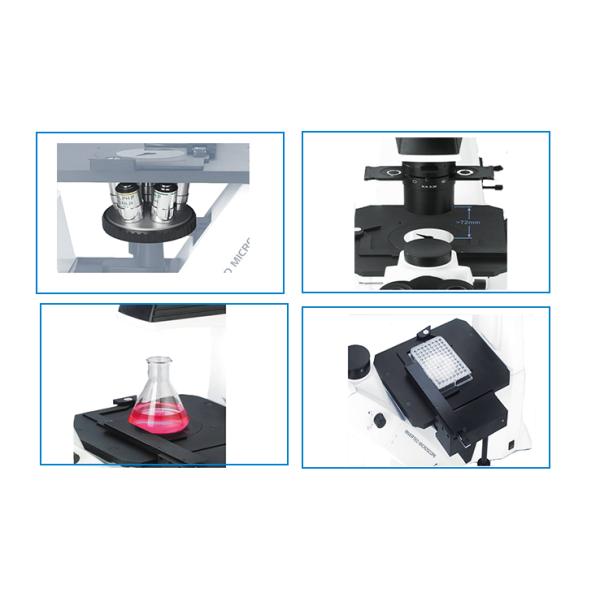 Inverted Stand Trinocular Biological Microscope , Trinocular Inverted Microscope