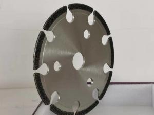  145*3*22.2*2.4*7.5 Dinasaw CBN Cyclone Grinding Wheel Electroplated CBN Sharpen Wheel With Slots For Chain Saw Manufactures