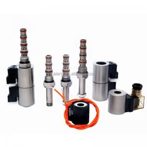 China 4 Way 3 Position Cartridge Solenoid Valve Threaded Spool Type Twin Connector on sale