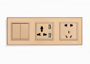  Unique Brass Switches And Sockets Wall Switch For Apartment / Villa Manufactures