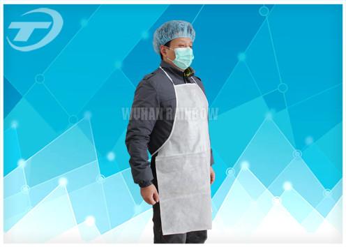 Quality Adults PVC disposable polyethylene aprons With Tie / Polyvinyl Chloride Fabric for sale
