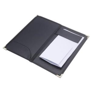 China Table Top 26.5x13.5CM PU Menu Leather Cover For Hotel Bar Salon KTV Restaurant on sale