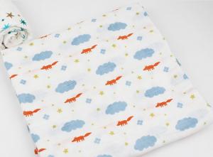 cotton muslin swaddle blanket convenient baby swaddle，Anti-Pilling, Portable, Wearable， Printed 2 Layers