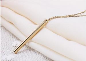 Fashion Stainless Steel Jewelry Pendants Gold Necklaces Gift Sweater Fashion Necklace