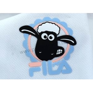 Buy cheap Embossed 2D Sheep Heat Transfer Clothing Labels SGS Approval from wholesalers