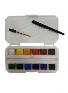 China 12 / 18 / 24pcs / Plastic Box Solid Art Painting Colours Children'S Watercolor Paint Set on sale