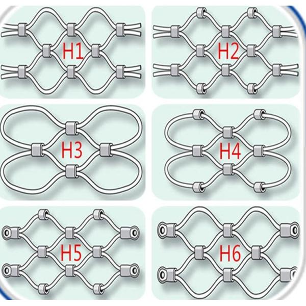 Corrosion Resistant AISI316 Rope Mesh With Ferrule As Security Netting