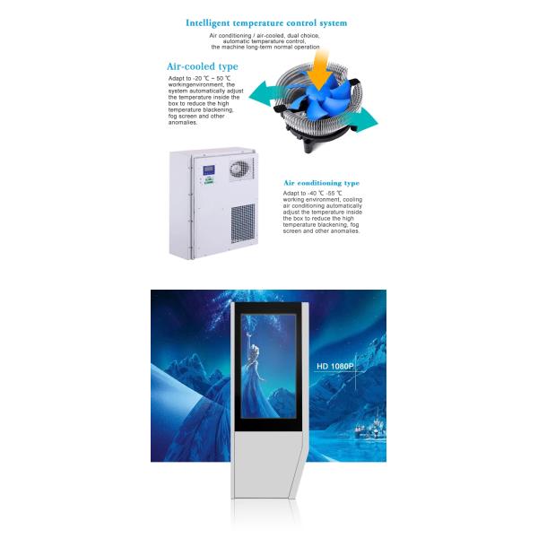 3600W 4000cd/m2 FHD 55" Interactive Touch Screen Kiosk