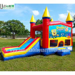  5in1 Kids Module Panel SpongeBob Inflatable Bounce House With Pillars N Hoop Manufactures
