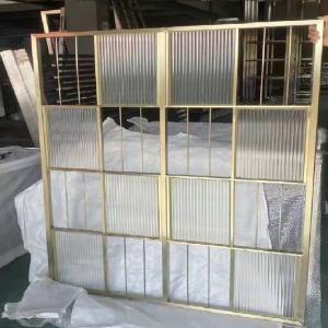 China Metal room soundproof interior sliding door room dividers frosted glass room dividers on sale