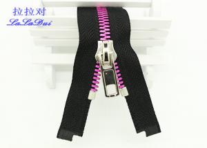 Auto Locking Slider Two Way Open Ended Zip , Novelty 2 Way Separating Zipper Metal  For Hoodies / Cardigan