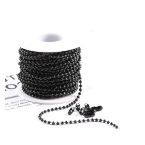 Function Roller Chain Stainless Steel Pre-Cut 2.4mm Ball Chain for Dogtag Customized Size Rustproof