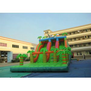 Long inflatable rabbit palm trees high dry slide inflatable high dry slide with