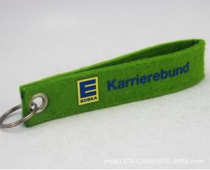  High Quality Green EDEKA Fabric Felt Material Keychains, Accept Custom Size And Logo, Best Promotion Advertising Gift Manufactures