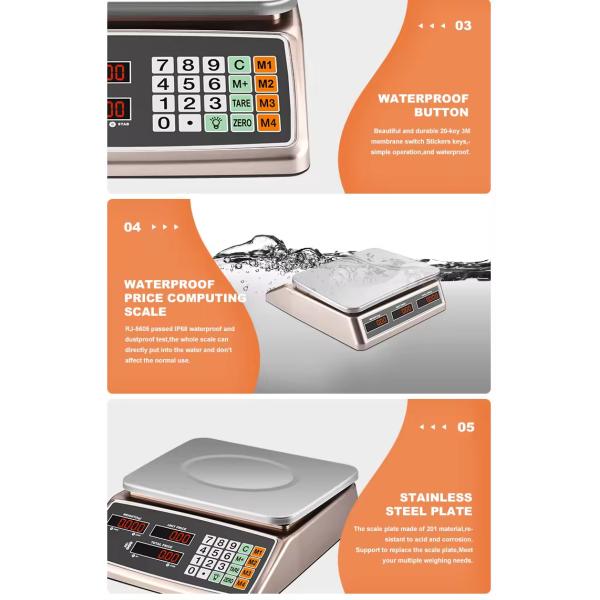 Digital Display Vedit Weighing ACS-701 30Kg Electronic Computing Scale for Fruits and Vegetables Platform Weighing Scale