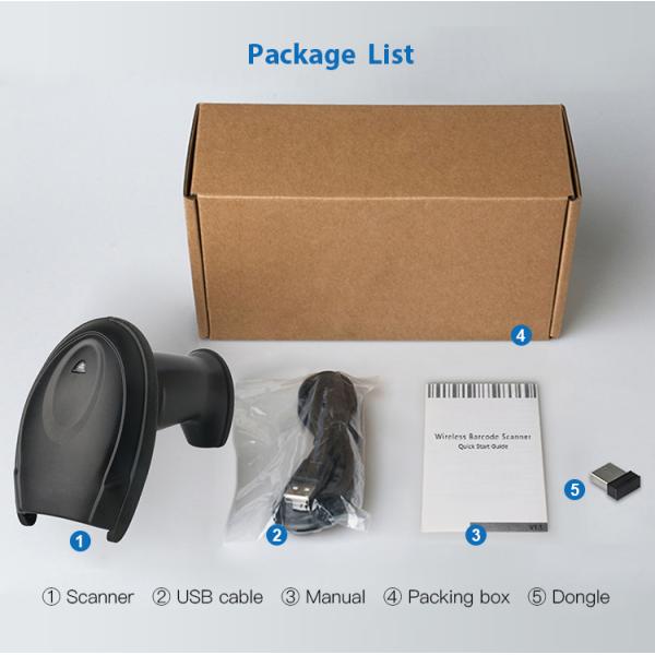 1D 2D QR Code Wireless Handheld Barcode Scanner USB Wired CMOS Scan DS5900B-2D