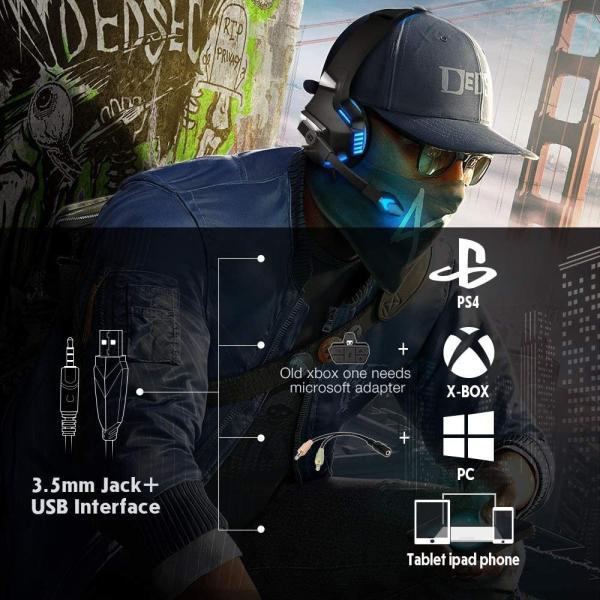 Computer 100mA 2.2m Hunterspider V3 3.5 mm Gaming Headset