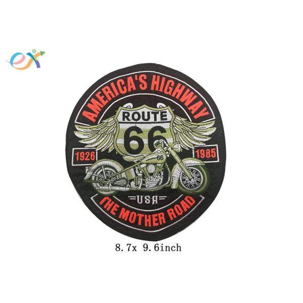 Rectangle Embroidered Motorcycle Patches , Custom Made Patches For Leather Vests