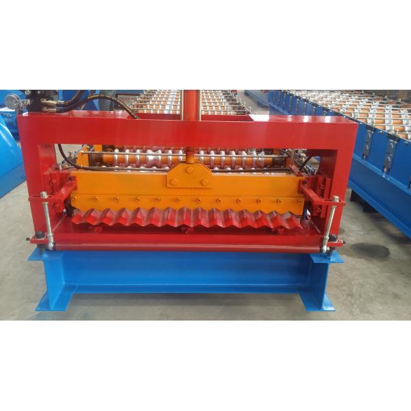 Single Layer Corrugated Roll Forming Machine , Corrugated Steel Panel Roll Forming Machine