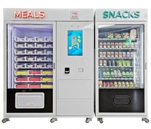China Cocked Food Meal Vending Machine With NAYAX Card Reader To Sell Snack Ice Cream Drink on sale