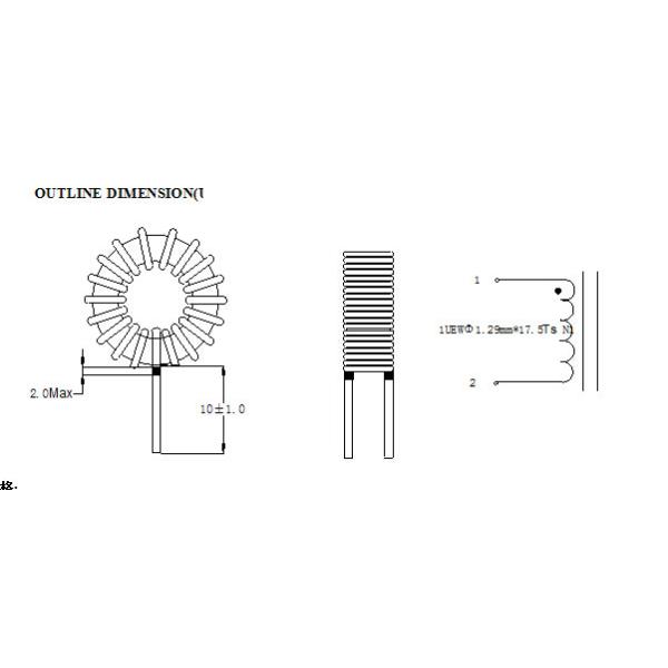 Single Phase Toroidal Choke Coil Small Volume High Current Vertical T80 - 26