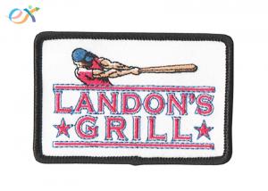 China Twill Material Iron On Baseball Patches , Size Custom Sports Patches on sale