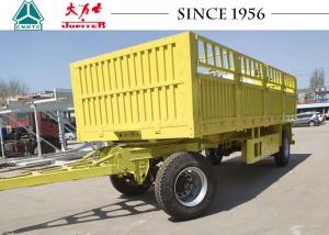 China 30FT 2 Axle Storehouse Pulling Flatbed Trailer For Africa , Mechanical Suspension on sale