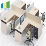 Melamine Finish Board Staff Workstation Office Furniture L Shaped 5 Years