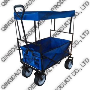  Folding Utility Wagon with Canopy &amp; Wide PU Wheel - TC1011 T - Wide PU Manufactures