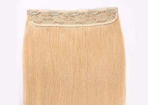  Yellow Clip In Natural Hair Extensions , Straight Full Head Clip In Hair Extensions Manufactures