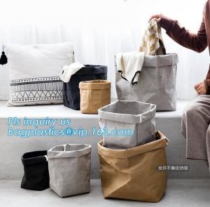  FREE SHIPPING Washable kraft paper laundry basket household storage bag DuPont tyvek paper shopping bag bagease bagplast Manufactures