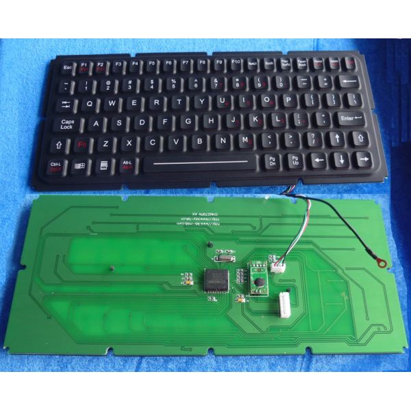 IP65 thin silicone industrial keyboard with OEM version for ruggdeized computer