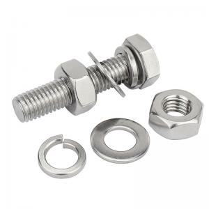 China Fully Threaded Hex Head Bolt and Nut Set for 316 M6 70mm Aluminum Fasteners Grade 8.8 on sale