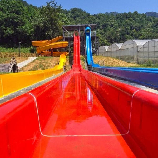 Fiberglass Aqua World High Speed Water Slides Freefall Water Slide OEM Available