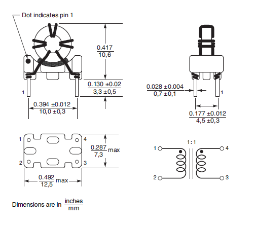 PA6598-AL Ferrite Core Power Transformer For NCP4305FBDAP 65W Off - Line AC/DC Adapter