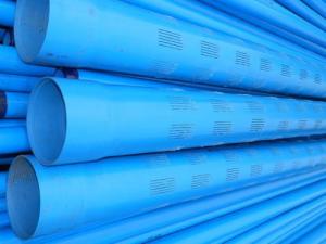China Water Well Casing PVC U Wall Pipe / Water Filter Screen Pipe System Specification on sale