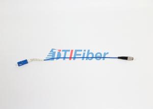  SC PC Fiber Optic Cable Patch Cord With White Flexible Boot , Polishing A Manufactures