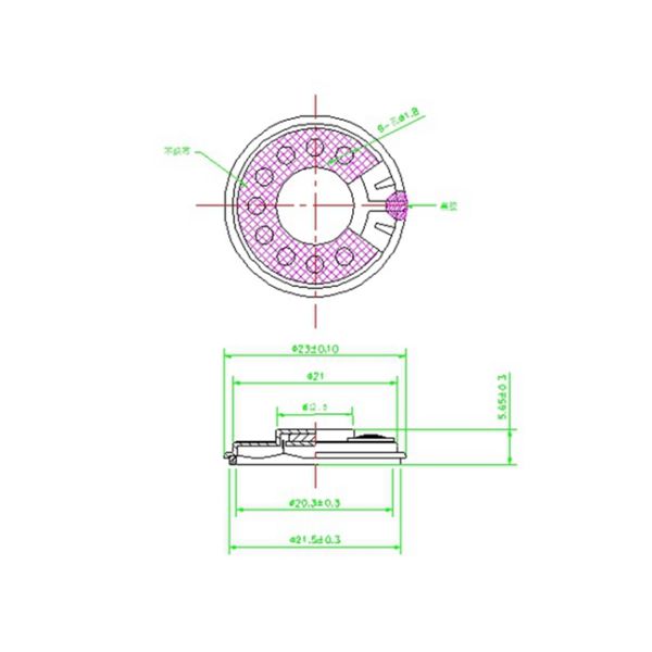 23 Mm Micro Precision Speakers Metal Mylar Speaker 82 DB Output