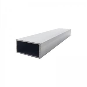 China Rectangle Slotted Extrusion Aluminum Profiles Section Tube on sale