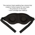 Premium Memory Foam Sleep Mask / Bedtime Eye Mask With Adjustable Head Strap