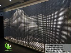 China Perforated metal panel aluminum sheet 3mm thickness powder coated with LED light on sale