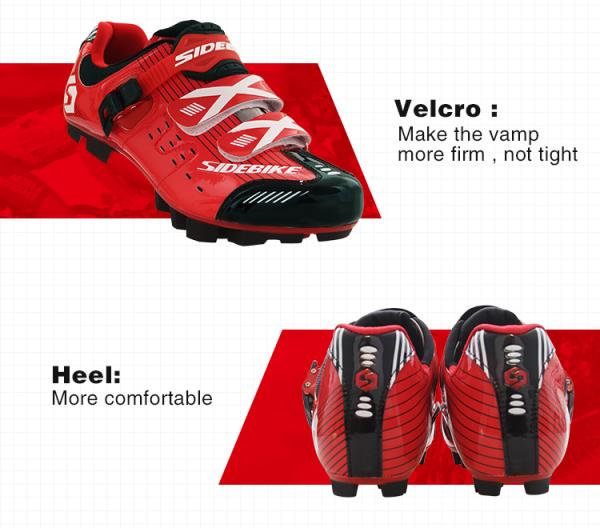 Shockproof Mens SPD Cycling Shoes Water Resistant Anti - Collision Design