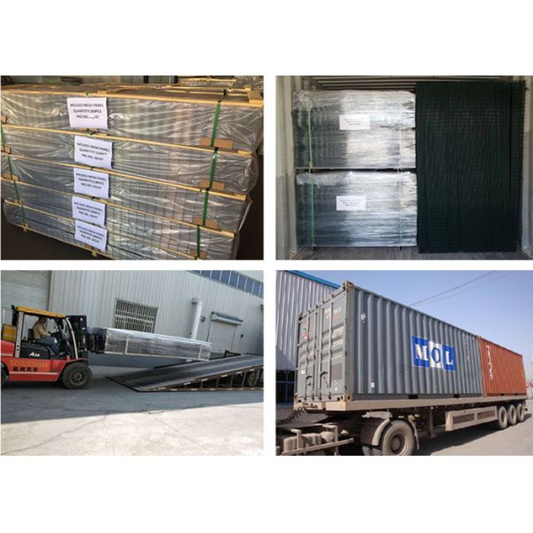 Low Carbon Steel Q195 Galvanized / PVC Coated Wire Mesh Panel for Fencing Solutions